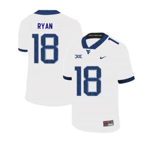 Mens West Virginia University #18 Sean Ryan White 2019 Football Jersey 981248-414