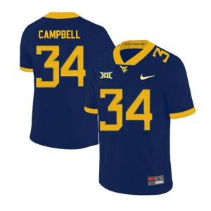 Mens Mountaineers #34 Shea Campbell Navy 2019 Stitched Jerseys 823200-969
