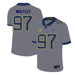 Men's West Virginia Mountaineers #97 Stone Wolfley Gray 2019 Stitched Jerseys 951103-450