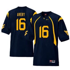 Men's WVU #16 Toyous Avery Navy Retro Player Jersey 636660-858