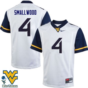 Men West Virginia #4 Wendell Smallwood White NCAA Jerseys 251089-600