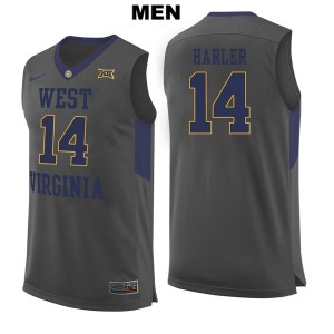 Mens Mountaineers #14 Chase Harler Gray University Jersey 275231-210