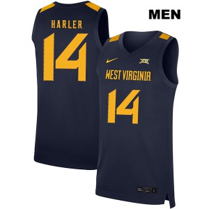 Men's Mountaineers #14 Chase Harler Navy College Jersey 206248-169