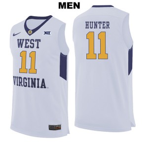 Mens Mountaineers #11 DAngelo Hunter White Embroidery Jerseys 526909-384