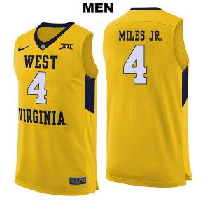 Men's West Virginia #4 Daxter Miles Jr. Yellow Alumni Jersey 519249-685