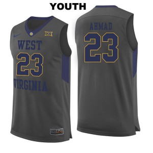 Youth Mountaineers #23 Esa Ahmad Gray Embroidery Jersey 966307-699
