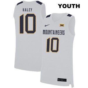 Youth Mountaineers #10 Jermaine Haley White Player Jerseys 735195-959