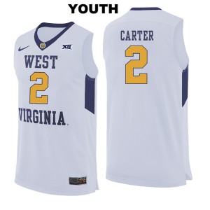 Youth WVU #2 Jevon Carter White NCAA Jersey 714657-631