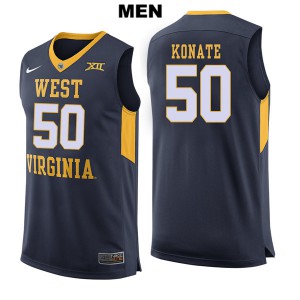 Men's West Virginia #50 Sagaba Konate Navy Basketball Jerseys 391698-427