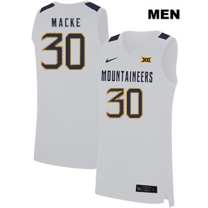Men Mountaineers #30 Spencer Macke White Stitched Jersey 348943-161