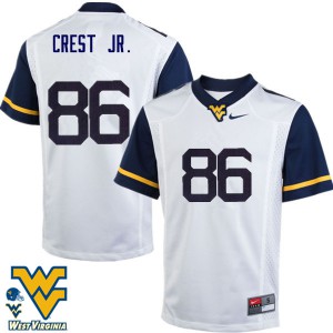 Mens Mountaineers #86 William Crest Jr. White Football Jersey 608601-368