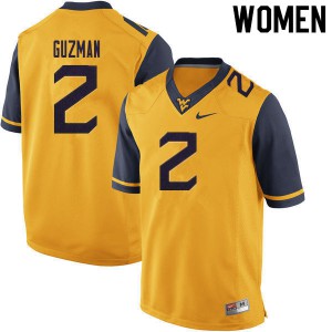 Women Mountaineers #2 Noah Guzman Yellow 2020 Embroidery Jersey 850170-476