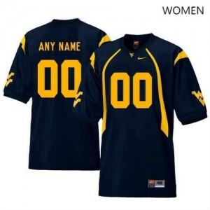 Women Mountaineers #00 Custom Navy Retro Football Jerseys 310073-534