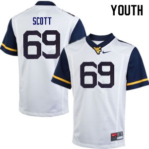Youth Mountaineers #69 Blaine Scott White Stitch Jersey 109877-637