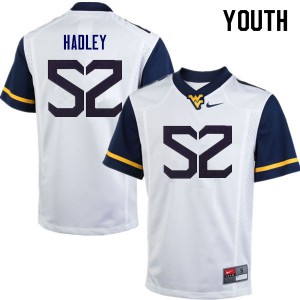Youth West Virginia Mountaineers #52 J.P. Hadley White High School Jersey 240580-966