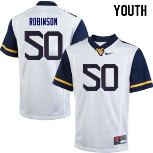 Youth Mountaineers #50 Jabril Robinson White Football Jerseys 192212-378