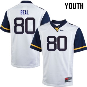 Youth Mountaineers #80 Jesse Beal White Football Jerseys 939320-466