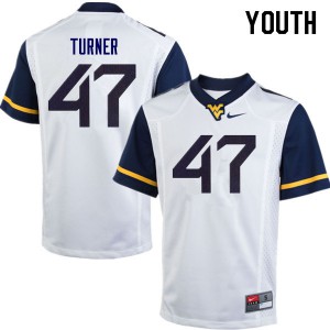 Youth West Virginia Mountaineers #47 Joseph Turner White Alumni Jersey 271010-700