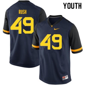 Youth Mountaineers #49 Nick Rush Navy Stitch Jersey 732469-814