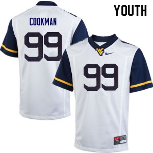 Youth West Virginia University #99 Sam Cookman White Player Jersey 264116-689