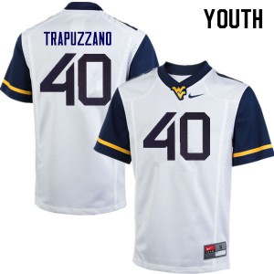 Youth West Virginia #40 Sam Trapuzzano White Official Jersey 867018-638