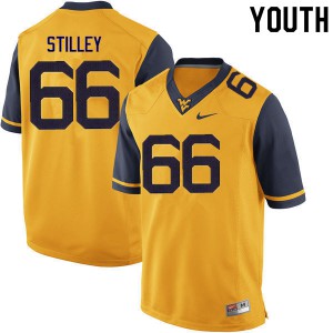 Youth West Virginia Mountaineers #66 Adam Stilley Gold Stitched Jersey 405507-913
