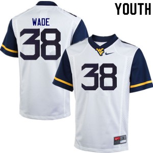 Youth Mountaineers #38 Devan Wade White Stitched Jersey 620031-182