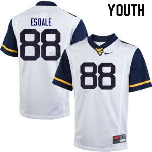 Youth West Virginia #88 Isaiah Esdale White Embroidery Jerseys 883870-863