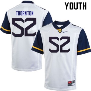 Youth Mountaineers #52 Jalen Thornton White Player Jersey 314996-817