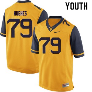 Youth Mountaineers #79 John Hughes Gold Stitch Jerseys 164158-702