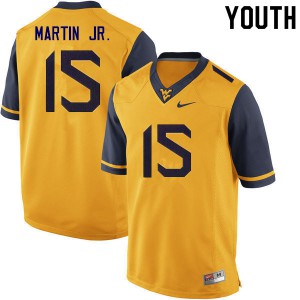 Youth Mountaineers #15 Kerry Martin Jr. Gold Stitch Jersey 180178-995