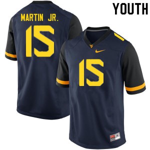 Youth West Virginia Mountaineers #15 Kerry Martin Jr. Navy College Jersey 321524-664