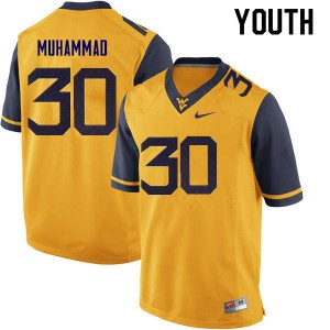 Youth WVU #30 Naim Muhammad Gold Alumni Jersey 154582-759