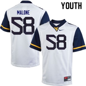 Youth Mountaineers #58 Nick Malone White Stitched Jersey 730558-247