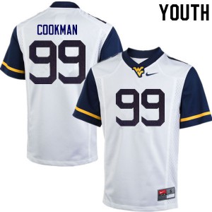 Youth West Virginia University #99 Sam Cookman White Football Jersey 657514-460