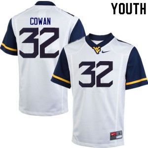 Youth West Virginia Mountaineers #32 VanDarius Cowan White Stitch Jerseys 303894-310