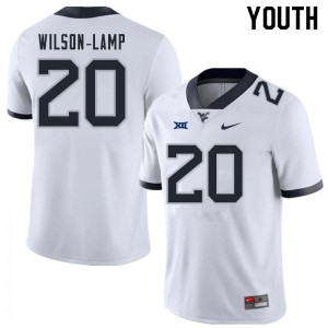 Youth West Virginia Mountaineers #20 Andrew Wilson-Lamp White Football Jersey 713684-274