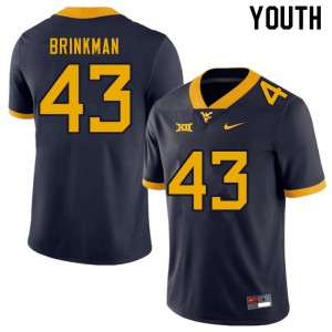 Youth Mountaineers #43 Austin Brinkman Navy Player Jersey 990872-136