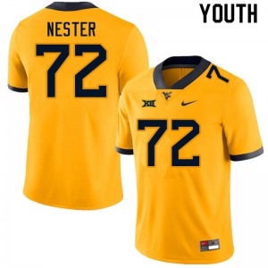 Youth West Virginia #72 Doug Nester Gold High School Jersey 187150-503