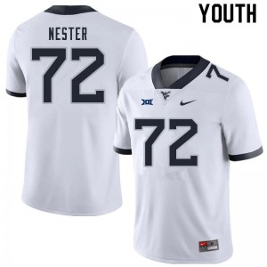 Youth West Virginia #72 Doug Nester White NCAA Jerseys 738240-941