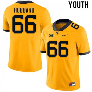 Youth West Virginia Mountaineers #66 Ja'Quay Hubbard Gold Stitched Jersey 283542-577