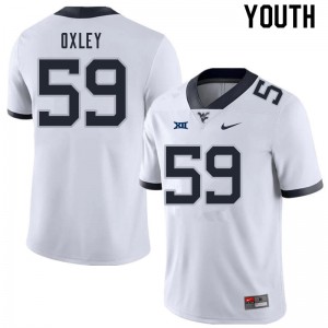 Youth WVU #59 Jackson Oxley White Embroidery Jersey 481693-570