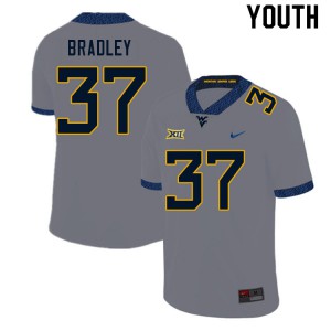 Youth Mountaineers #37 L'Trell Bradley Gray Stitched Jerseys 149260-691