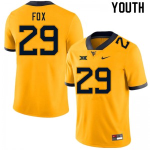 Youth Mountaineers #29 Preston Fox Gold Stitched Jerseys 566935-557