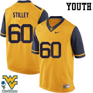 Youth West Virginia #60 Adam Stilley Gold Player Jersey 719417-329
