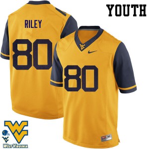Youth Mountaineers #80 Chase Riley Gold Official Jersey 183107-622