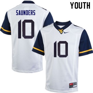 Youth West Virginia #10 Cody Saunders White Player Jersey 708681-695