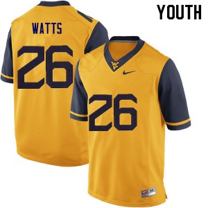 Youth Mountaineers #26 Connor Watts Gold University Jersey 486395-906