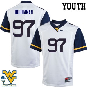 Youth West Virginia University #97 Daniel Buchanan White Player Jersey 443953-222