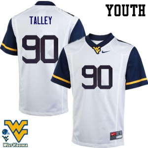 Youth West Virginia Mountaineers #90 Darryl Talley White NCAA Jerseys 691220-467